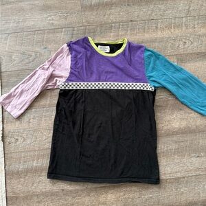 T bar x Cotton On Vintage Womens Medium T Shirt Purple Yellow and Black